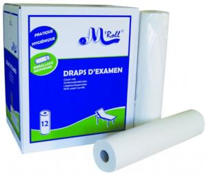Draps d'examen lisses en ouate mélangée