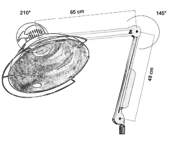 Lampe IR 400W  quartz sur bras articul